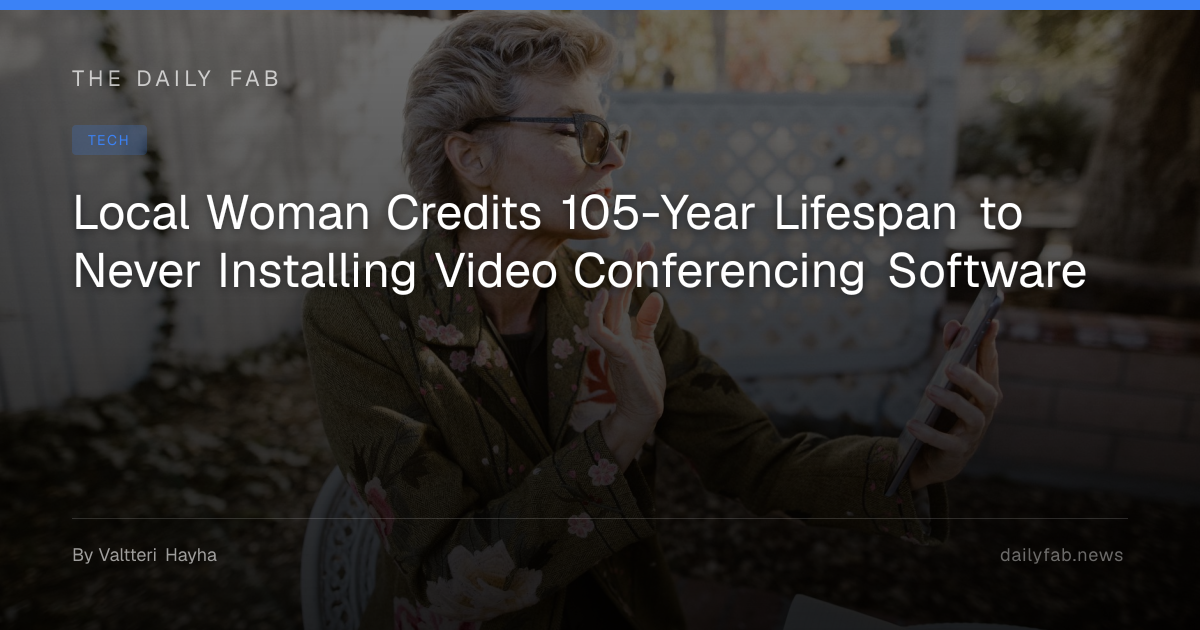 Local Woman Credits 105-Year Lifespan to Never Installing Video ...