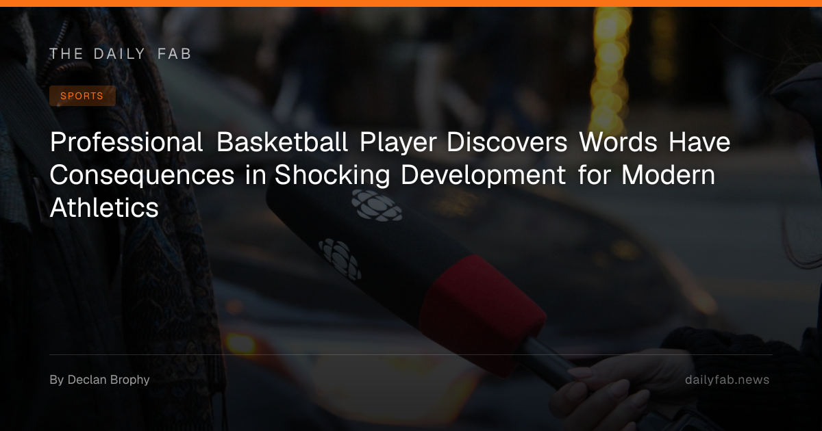 Professional Basketball Player Discovers Words Have Consequences in ...