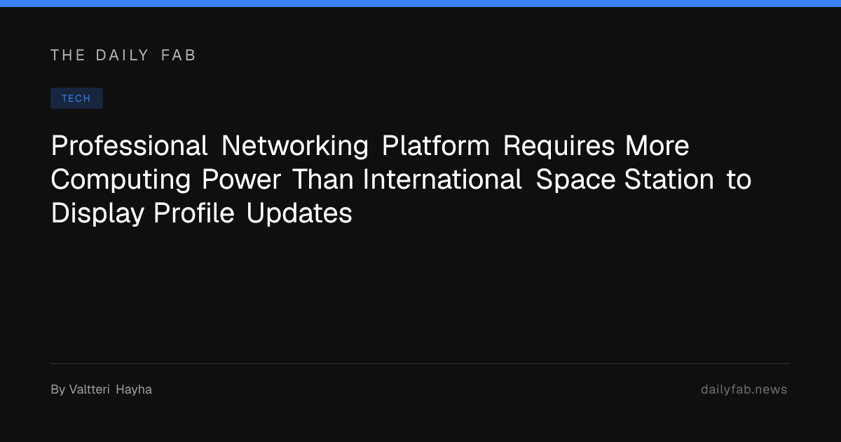 Professional Networking Platform Requires More Computing Power Than ...